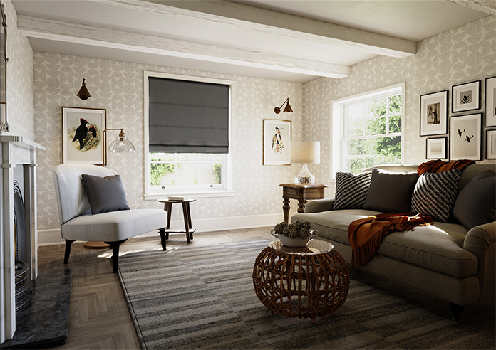 Oslo, Carbon - Roman Blind - Image 7